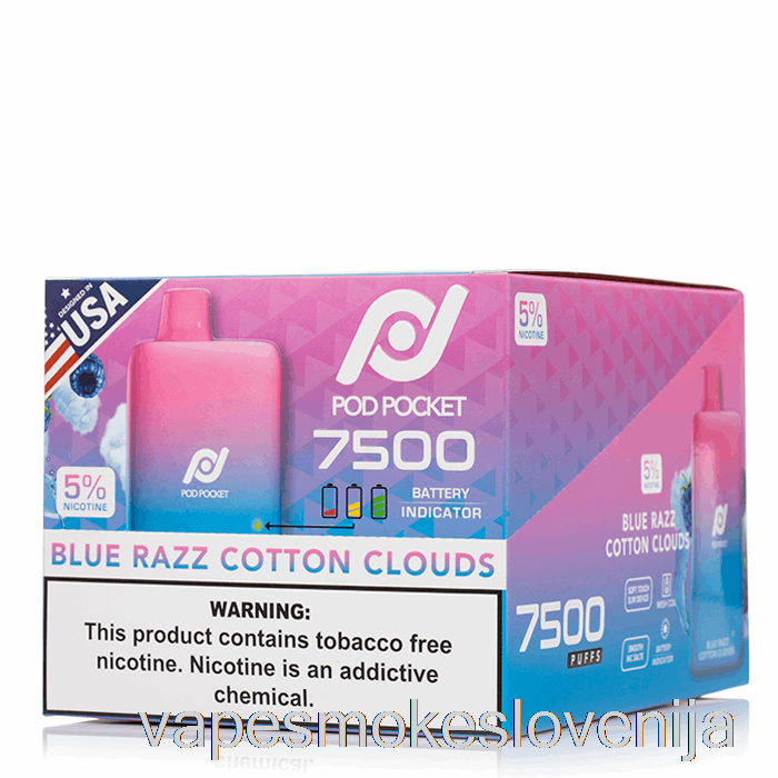 Vape Petrol [10-paket] Pod Pocket 7500 Za Enkratno Uporabo